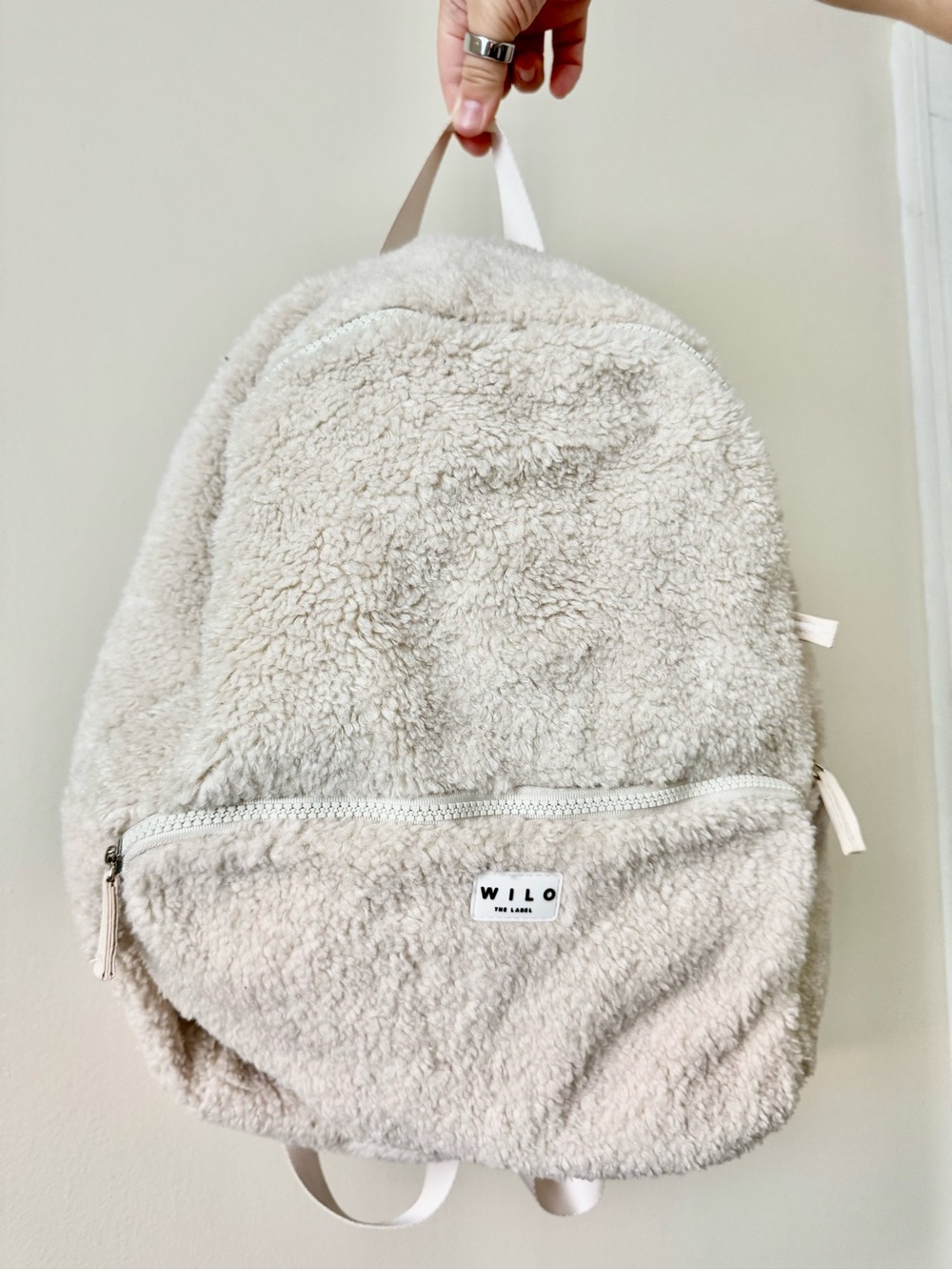 WILO Cream Sherpa Backpack — Plush Women's Daypack